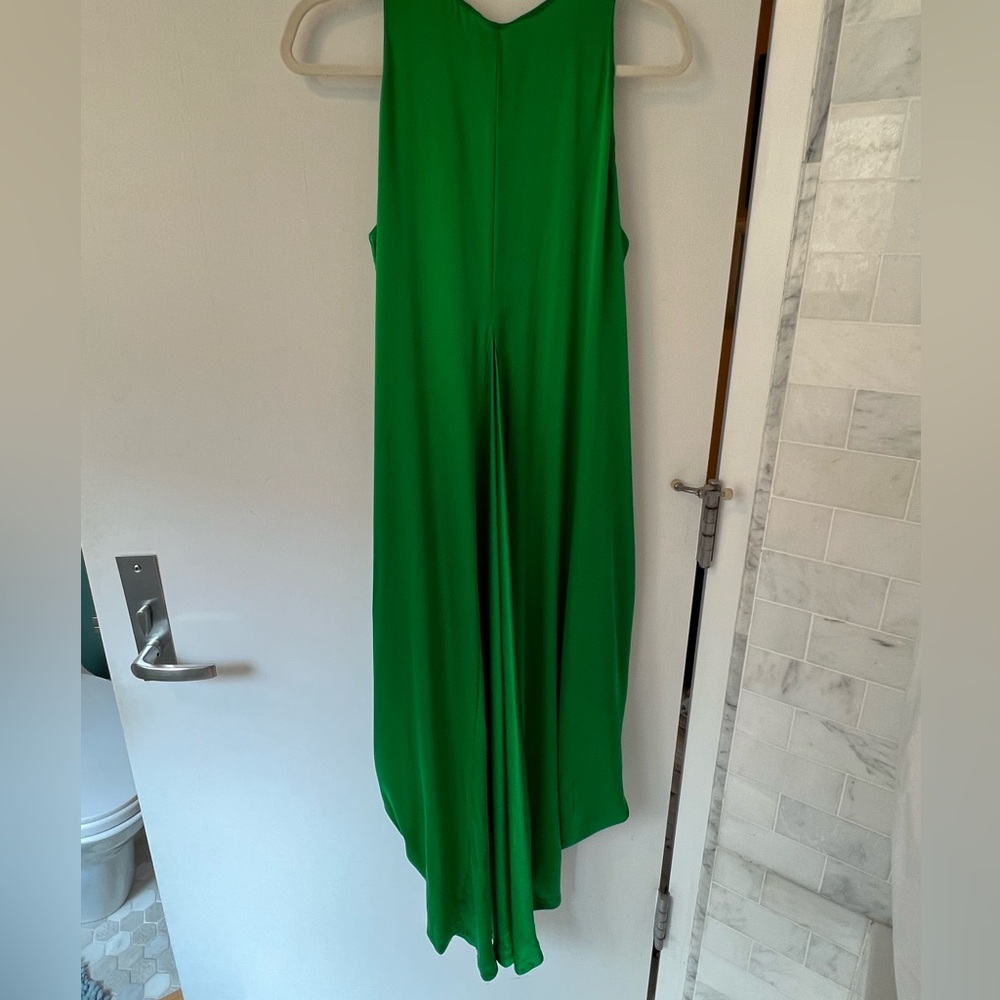 Kitx Green Hi Low Silk Dress - Picture 2 of 10